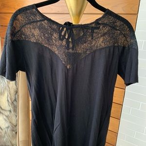 Maje black lace top